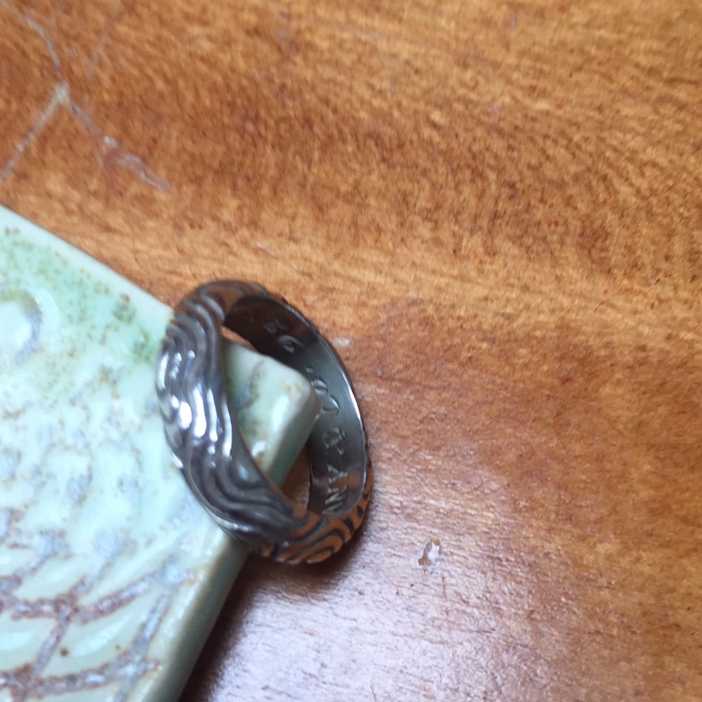 Tiffany bamboo style silver ring size 6